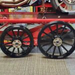 Harley sealed 25mm bearing 13 spoke gloss black mag wheels these where powder coated and never ran in very nice shape