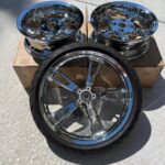 Harley chrome enforcer wheels 21 front 18 rear