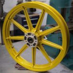 Gold 9 spoke mags used but in good condition 19/16 combo narrow glide