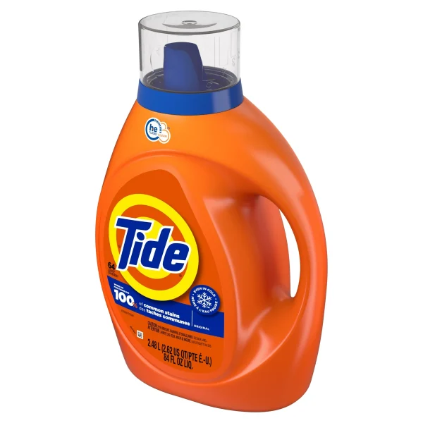 Tide Liquid Laundry Detergent, HE Compatible, Original Scent, 84 fl oz, 64 Loads