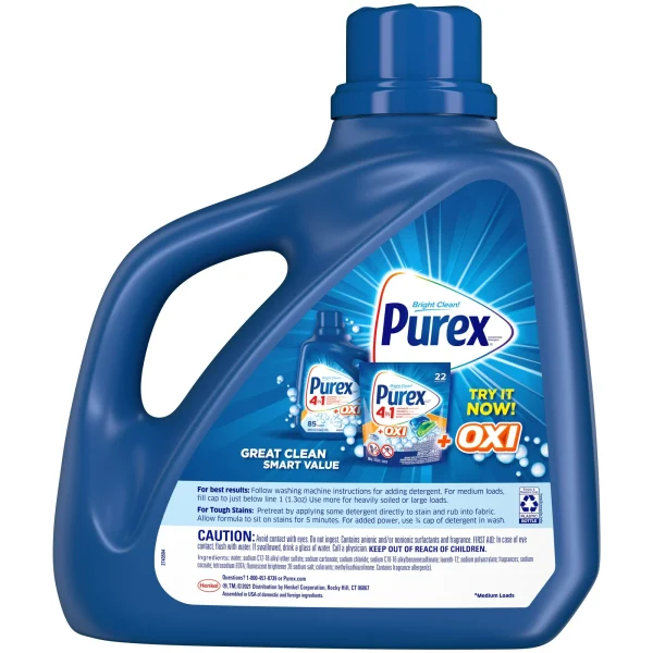 Purex Liquid Laundry Detergent, Mountain Breeze, 150 Fluid Ounces, 115 Loads