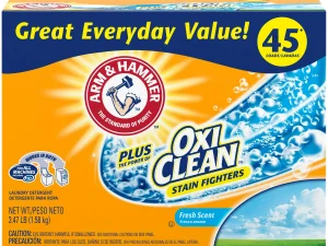Arm & Hammer Plus OxiClean Powder Laundry Detergent, Fresh Scent, 45 Loads
