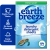 Earth Breeze Laundry Detergent Sheets, Fresh Scent Eco Sheets, 32 Count, 64 Loads