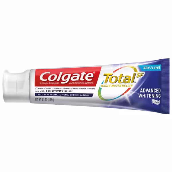 Wholesale Colgate Total SF Advanced Whitening Toothpaste, 6.4 Ounce (Packs of 5 and 4) also in bulk